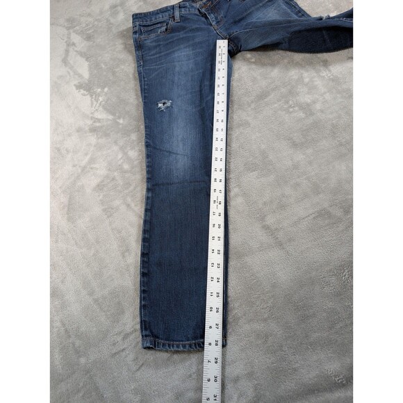 Gap 1969 Always Skinny Jeans Womens 30R Distressed Stretch Ripped Blue Denim - Picture 11 of 12